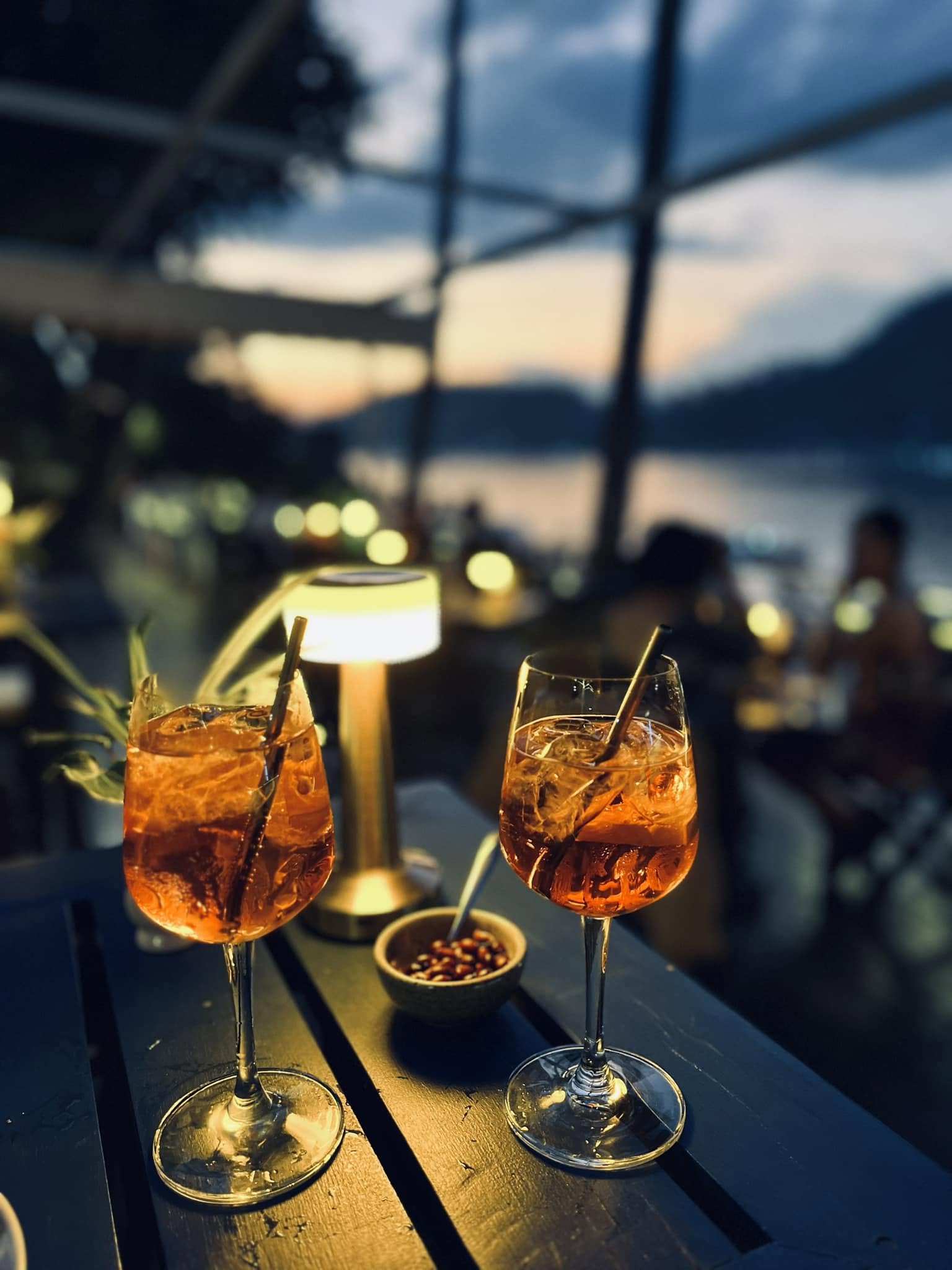 Evening on the Belle Rive terrace