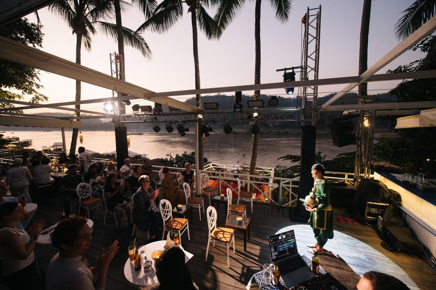 The terrace over the water