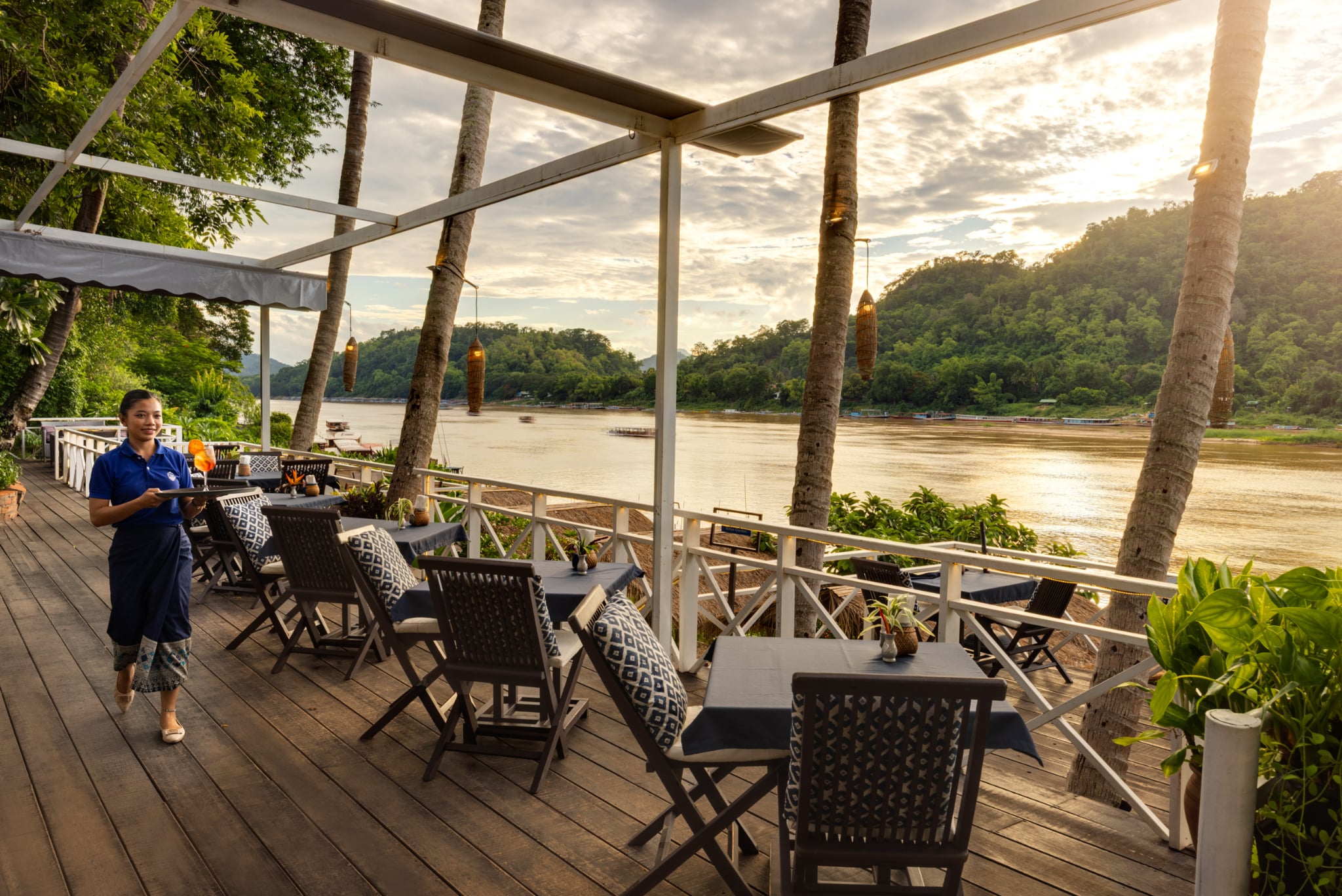 A dining spot by the river
